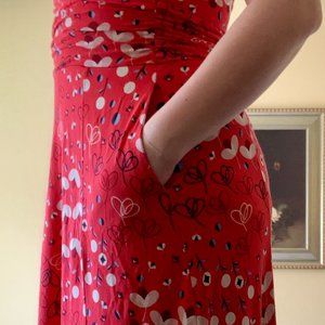 Maxi Boden Cap Sleeve Jersey Dress Floral *with pockets!*